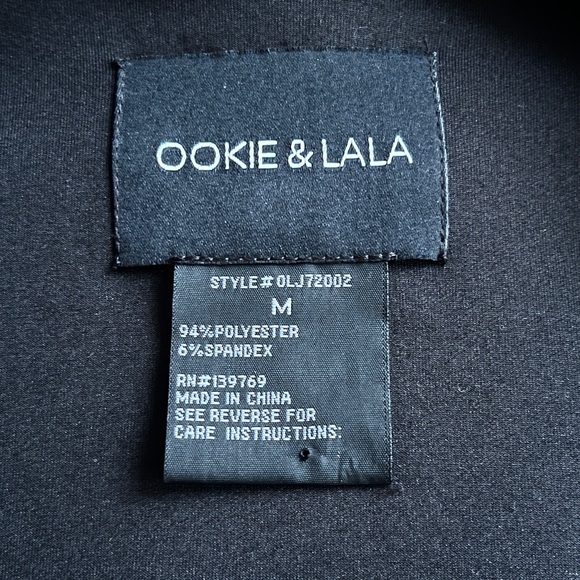 OOKIE & LALA Whimsigoth Black Faux Suede Moto Jacket Size M - Picture 5 of 6